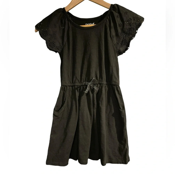 Cat & Jack Other - 3/$20 Cat & Jack black eyelet lace sleeve dress girls size med 7/8 Like New